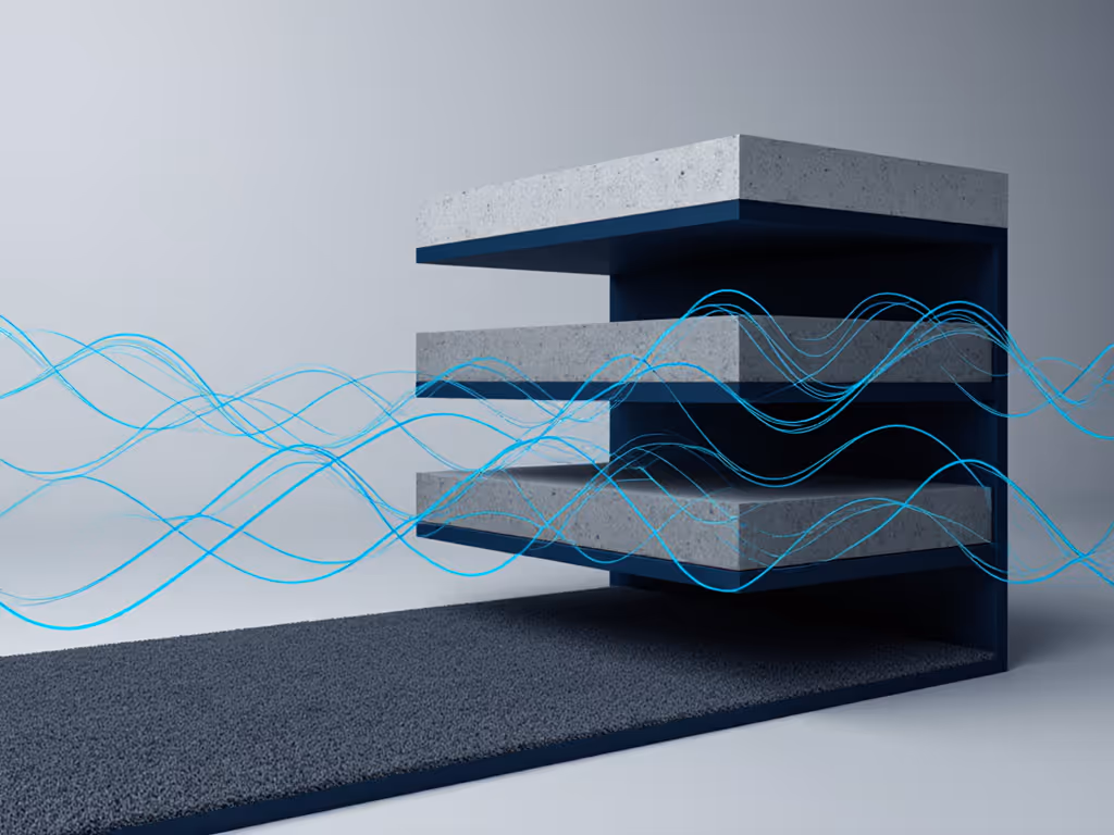 sound wave patterns on different floor types
